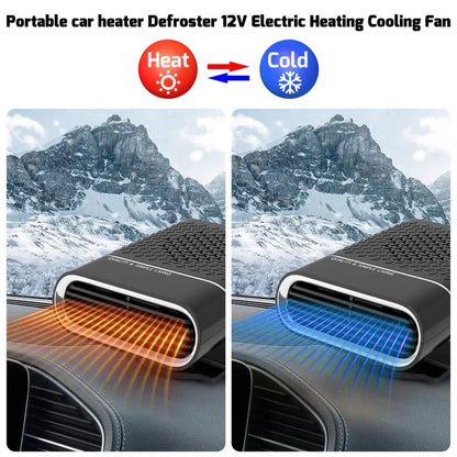 12V Portable Electric Car Front/Rear Windshield Defogger Defroster Heating Cooling Fan