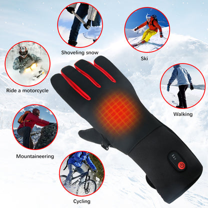Heated - Rechargeable Electric Finger Touch Screen Thin Heated Gloves Liners