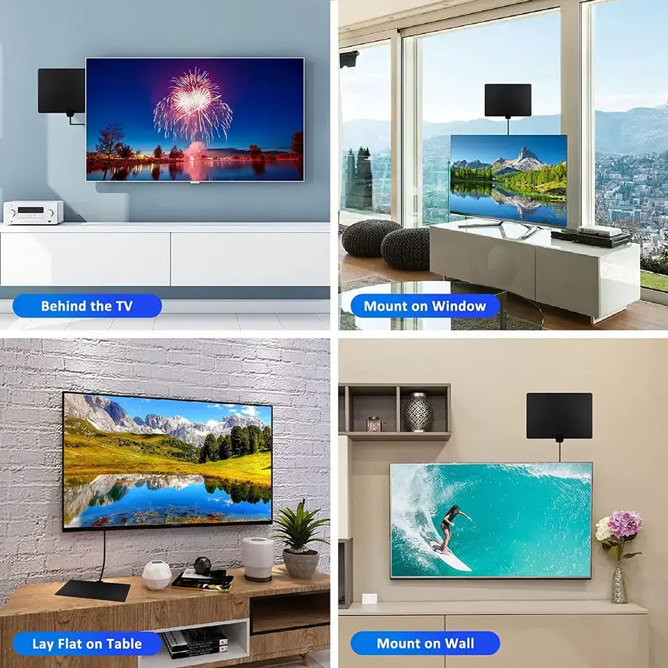 Unlimited Entertainment with High Gain Long Range Indoor Aerial 4K TV Antenna