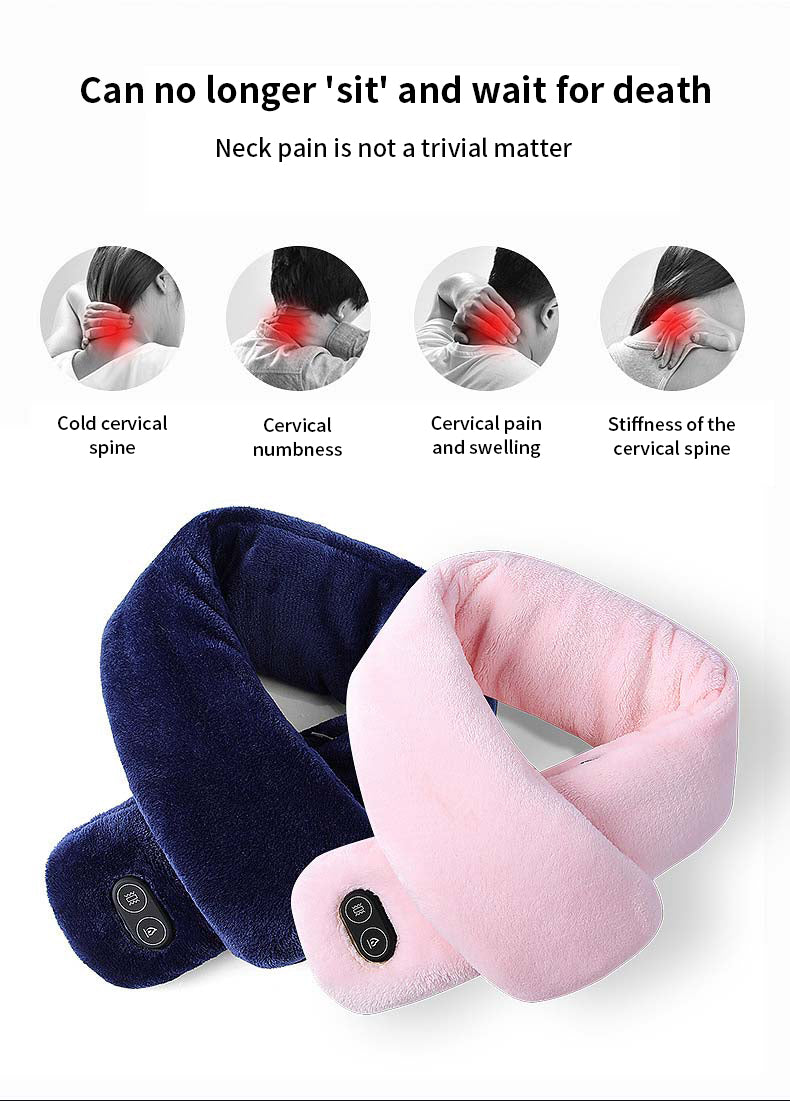 Heated Massage Scarf for Cervical Spine Pain | Smart Scarf for Winter
