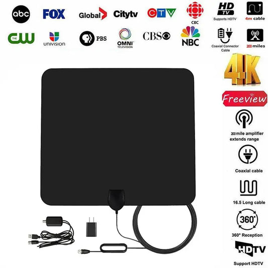 Unlimited Entertainment with High Gain Long Range Indoor Outdoor Aerial 4K TV Antenna