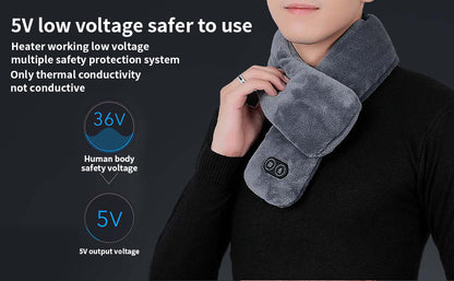 Heated Massage Scarf for Cervical Spine Pain | Smart Scarf for Winter