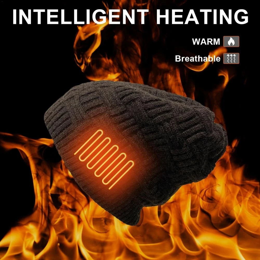 Heated Hat , Electric Heated Hat , Rechargeable Hat, Heated Beanie