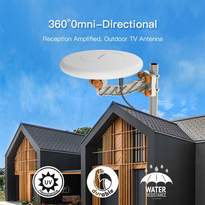 Digital Outdoor HD TV Antenna - Long-Range 2023 150-Mile HDTV 1080P Outdoor Amplified Digital Antenna